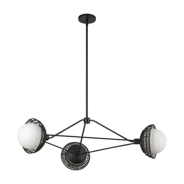 Perth 40-Inch Chandelier in White with Opal Glass - Image 11