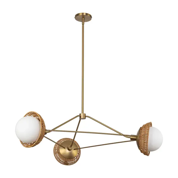 Perth 40-Inch Chandelier in White with Opal Glass - Image 16