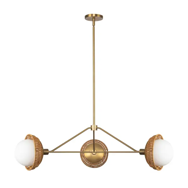 Perth 40-Inch Chandelier in White with Opal Glass - Image 17