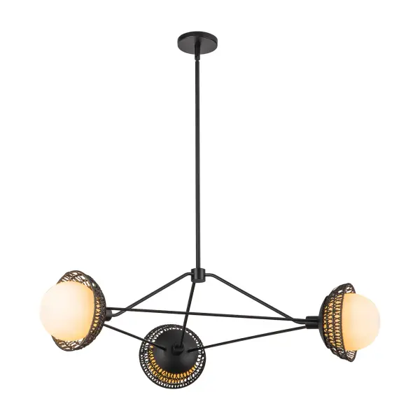 Perth 40-Inch Chandelier in White with Opal Glass - Image 9