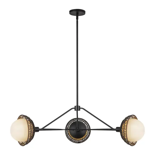 Perth 40-Inch Chandelier in White with Opal Glass - Image 10