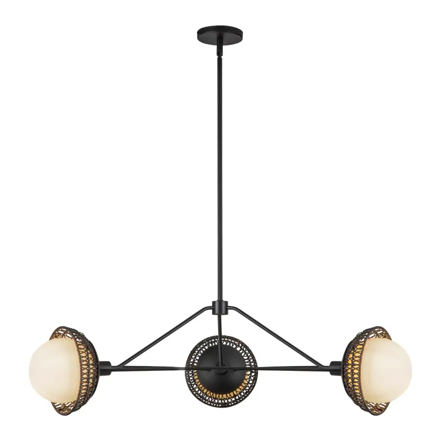 Perth 40-Inch Chandelier in White with Opal Glass - Image 10