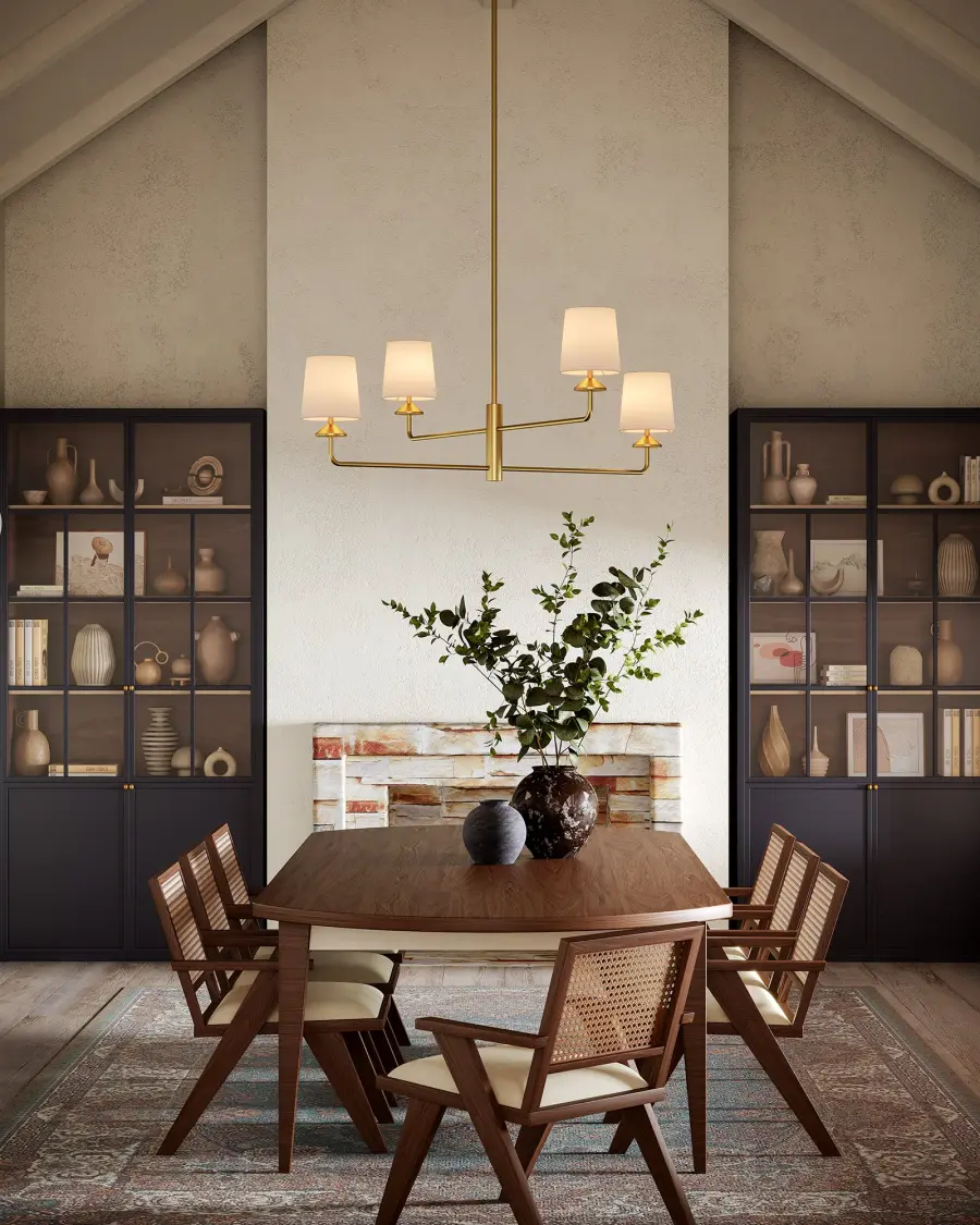 Bold Geometric Statement Piece with Soft Fabric Contrast - Image 2