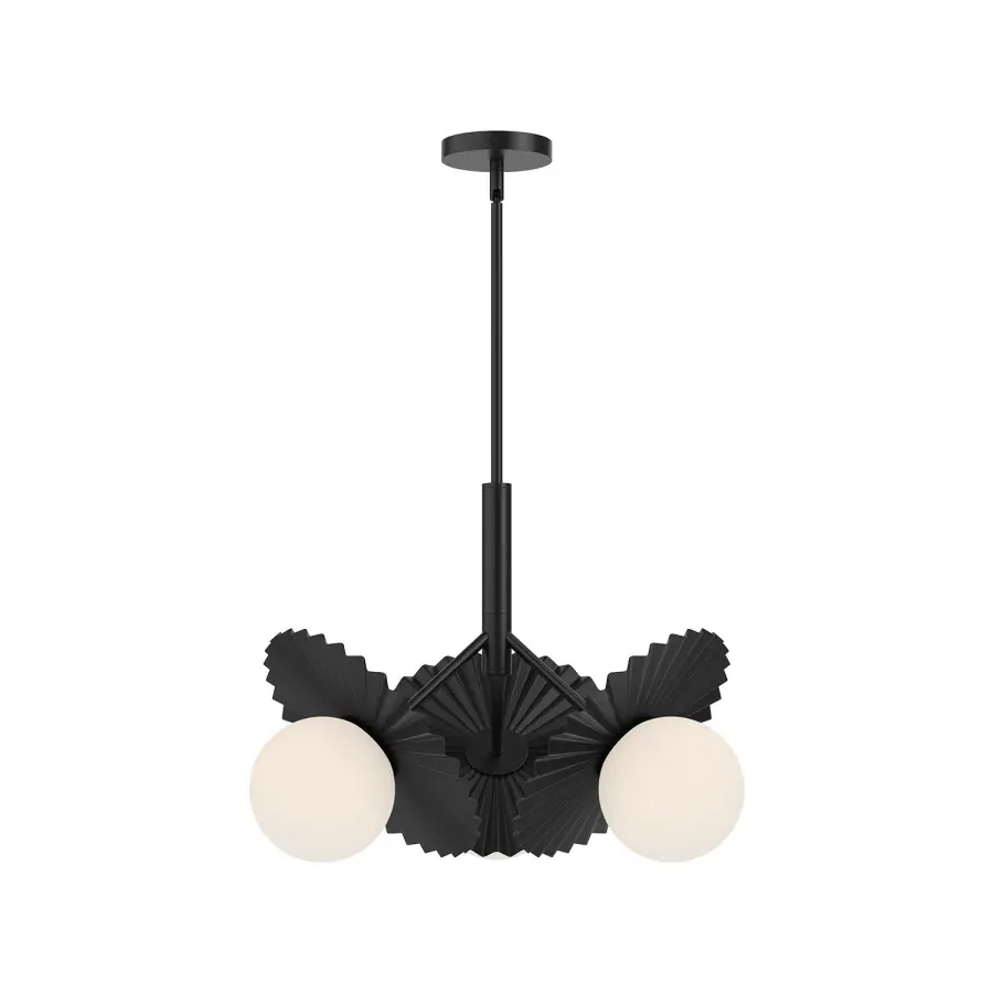 Plume 22-Inch Chandelier in Matte Black - Image 1