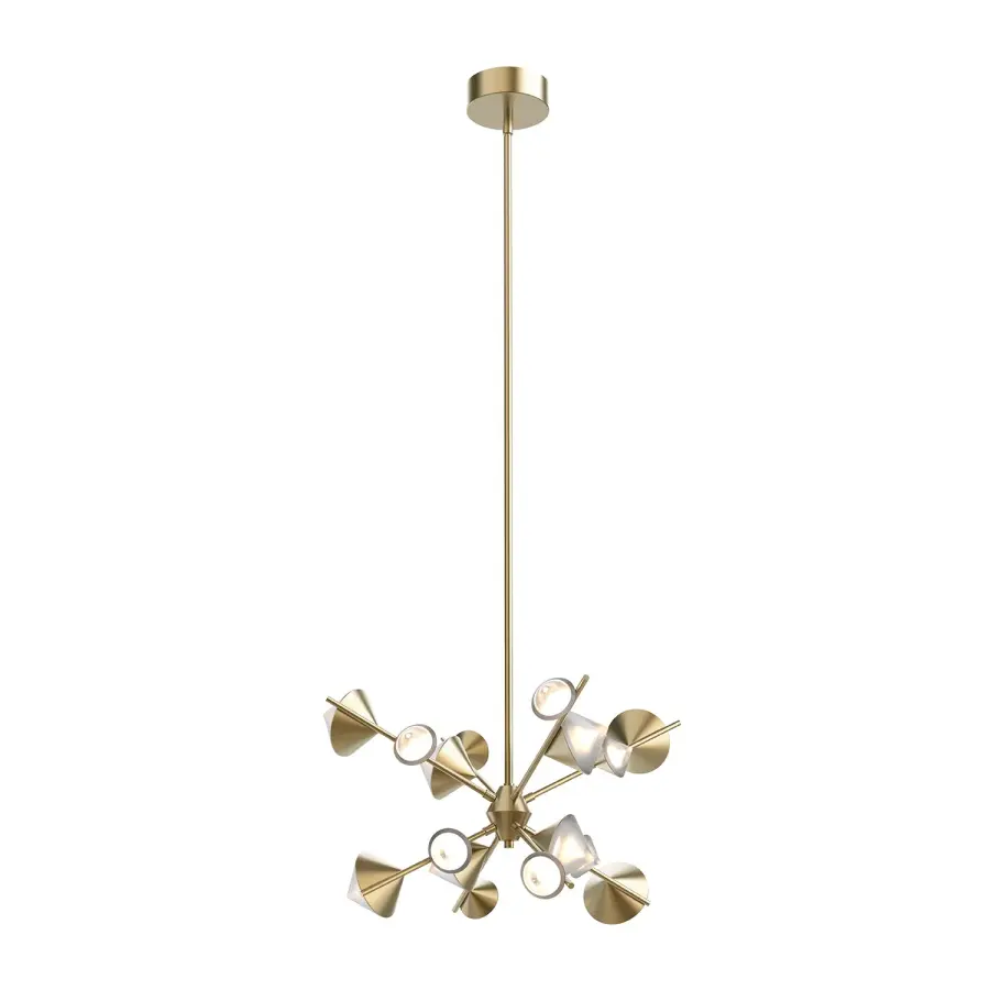 Geode 25-Inch Chandelier in Brushed Gold - Image 1