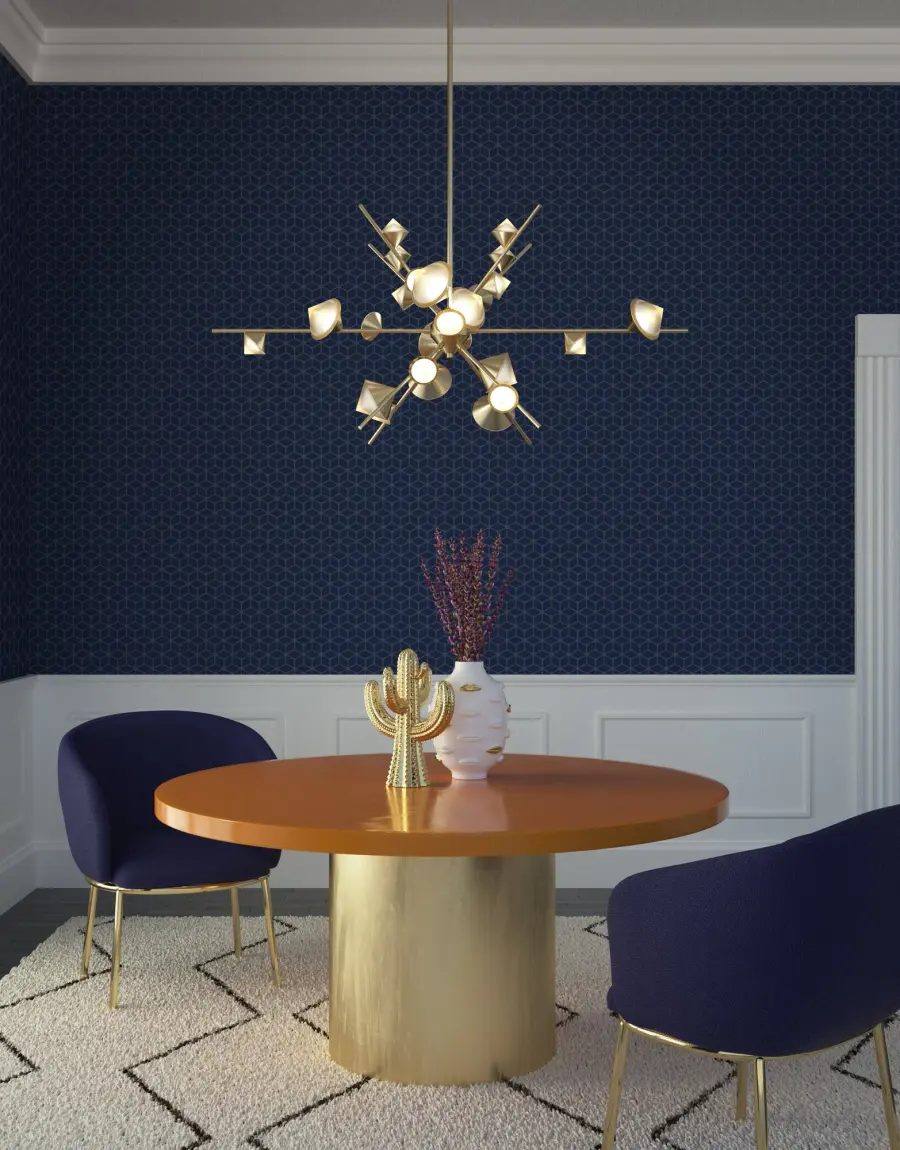 Geode 48-Inch Chandelier in Brushed Gold - Image 2