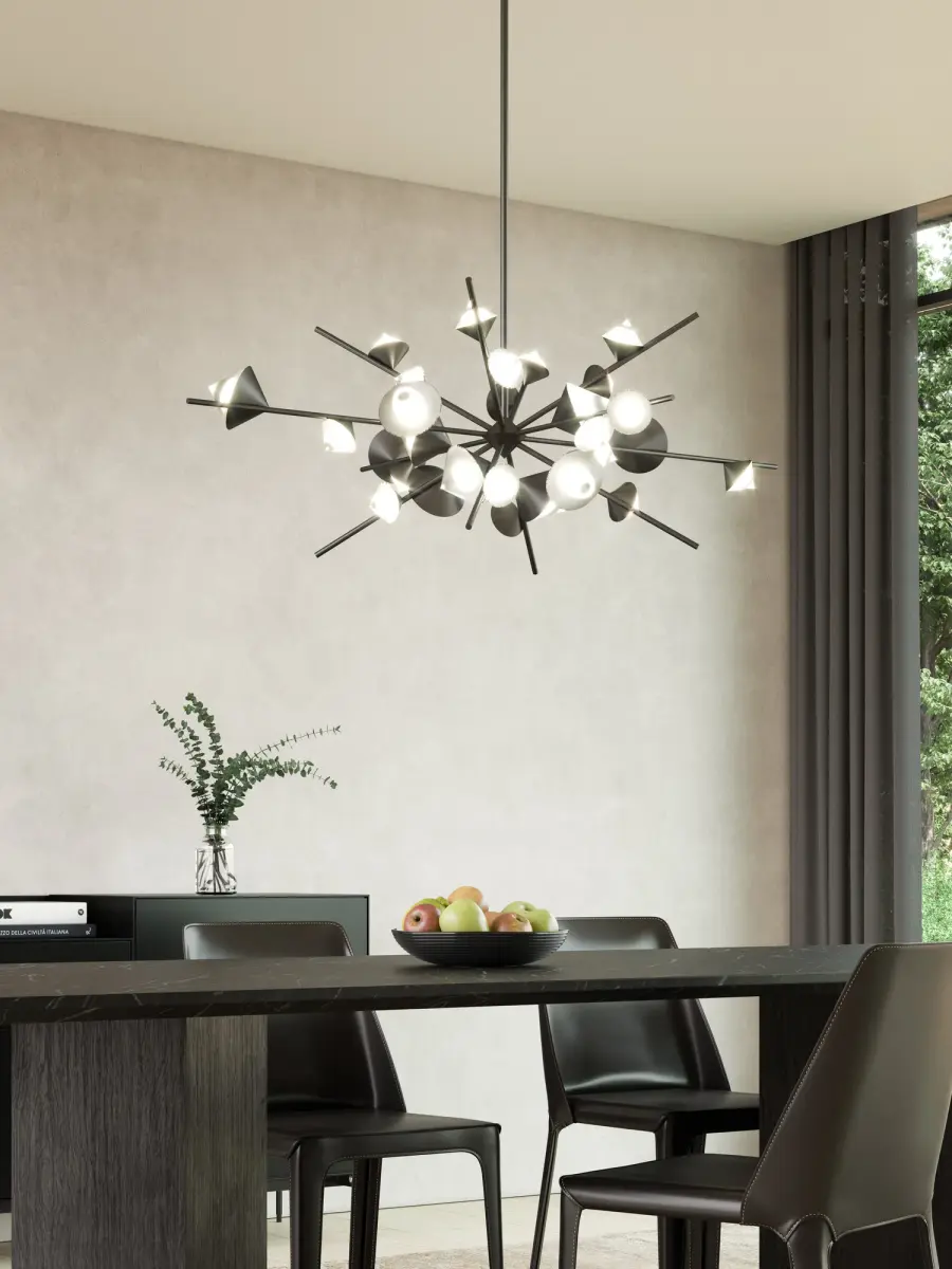 Geode 48-Inch Chandelier in Brushed Gold - Image 3