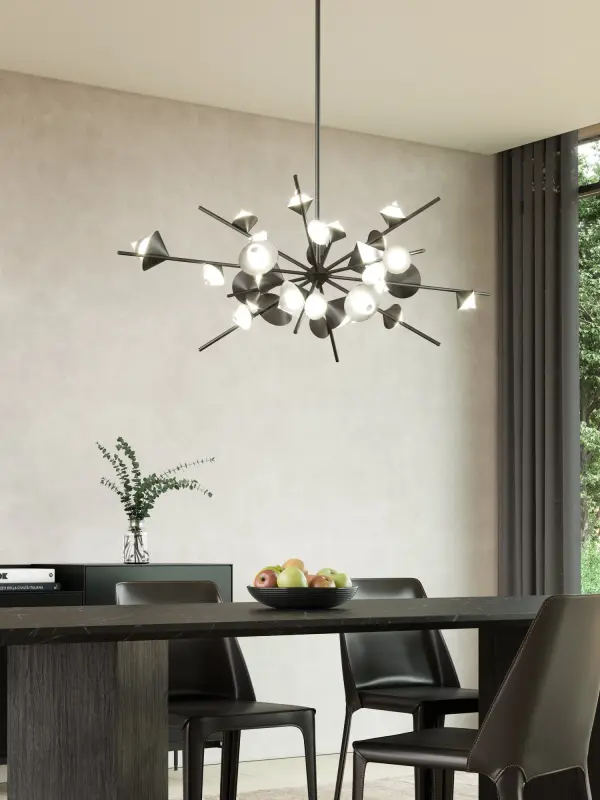 Geode 48-Inch Chandelier in Brushed Gold - Image 4