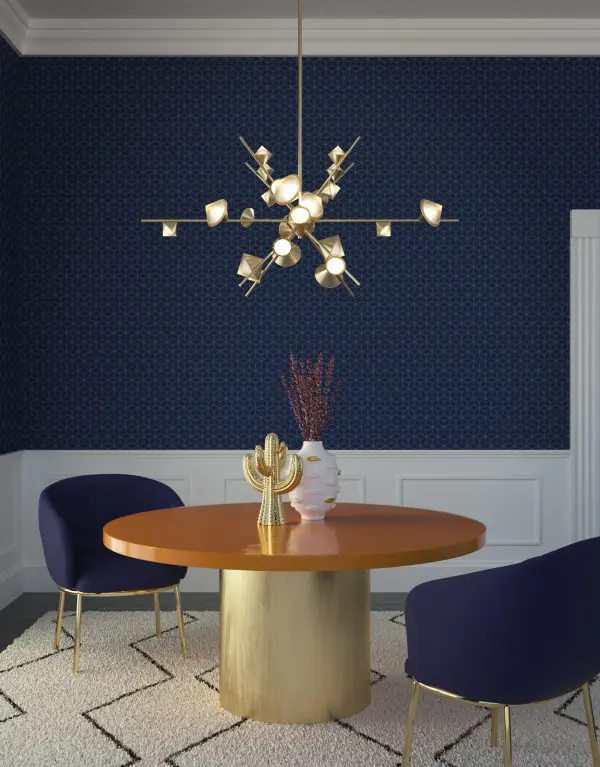 Geode 48-Inch Chandelier in Brushed Gold - Image 5