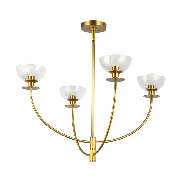 Elegant Contemporary Chandelier with Feminine Curves and Luxe Glass - Image 11
