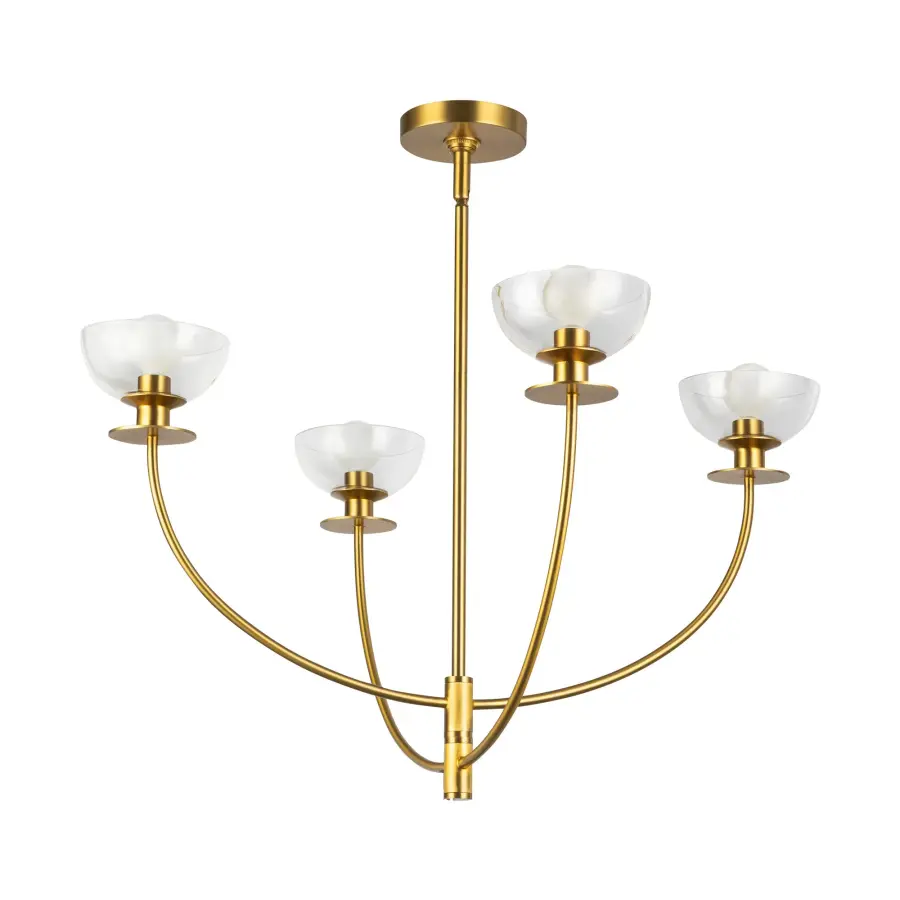 Elegant Contemporary Chandelier with Feminine Curves and Luxe Glass - Image 11