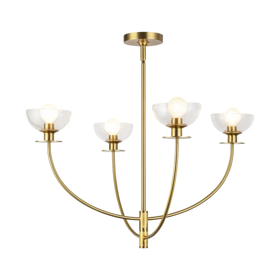 Elegant Contemporary Chandelier with Feminine Curves and Luxe Glass - Image 8