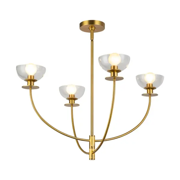 Elegant Contemporary Chandelier with Feminine Curves and Luxe Glass - Image 9
