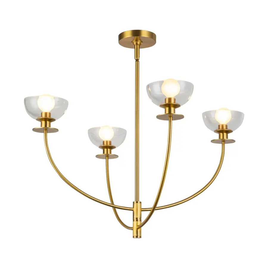 Elegant Contemporary Chandelier with Feminine Curves and Luxe Glass - Image 9