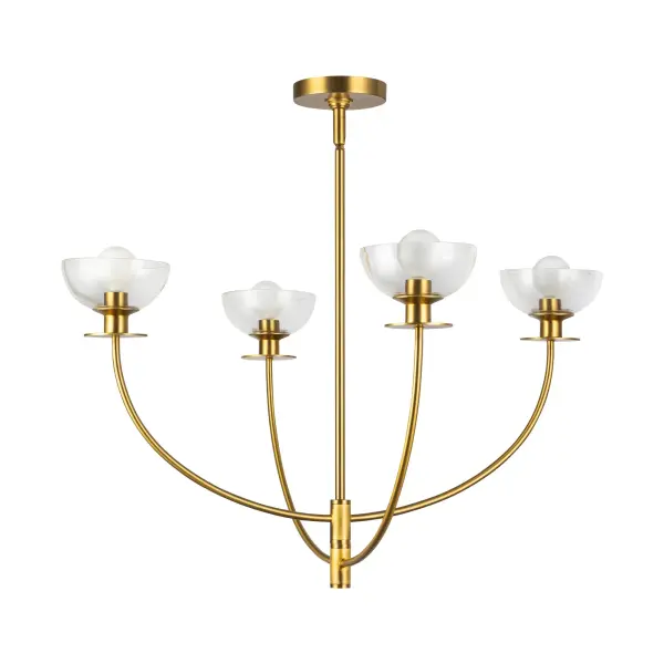 Elegant Contemporary Chandelier with Feminine Curves and Luxe Glass - Image 10