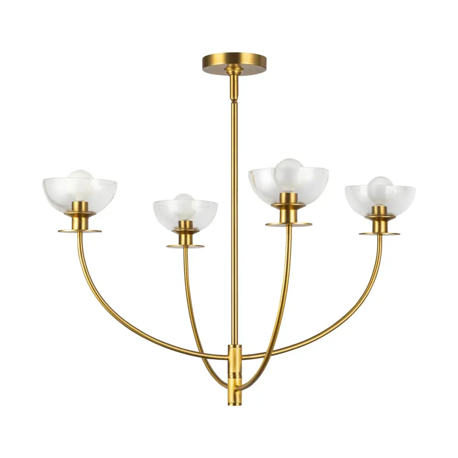 Elegant Contemporary Chandelier with Feminine Curves and Luxe Glass - Image 10
