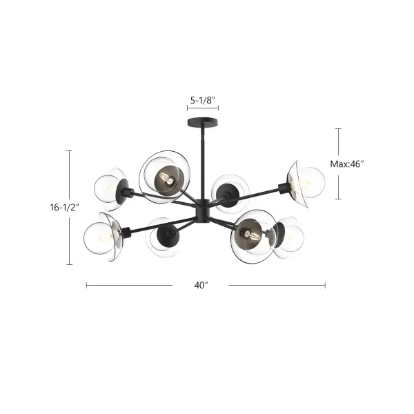 Stunning Mid-Century Statement Piece with Glass Petal Design - Image 6