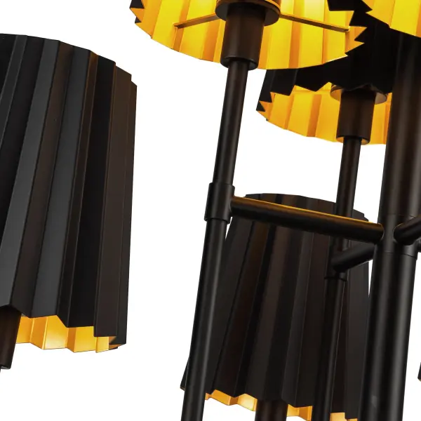 Plisse 30-Inch Chandelier in Aged Gold - Image 12