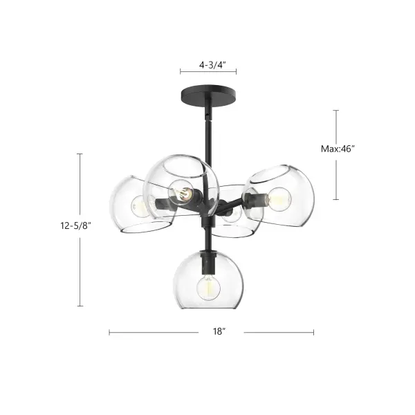 Willow 18-Inch Chandelier in Brushed Gold with Copper Glass - Image 15