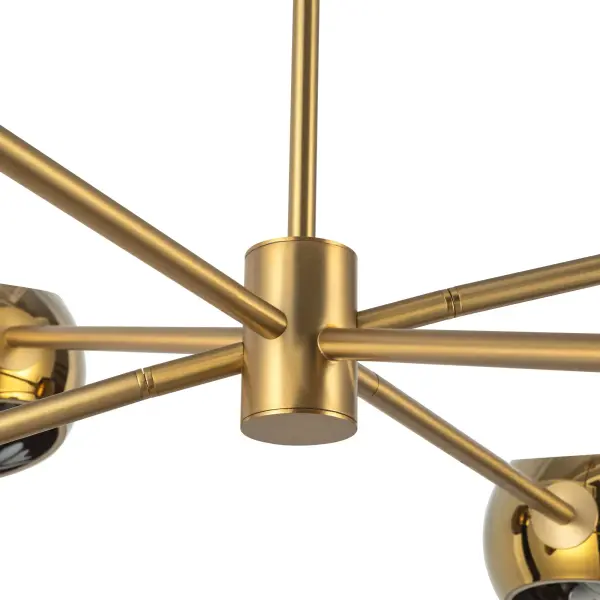 Willow 37-Inch Chandelier in Brushed Gold with Copper Glass - Image 14