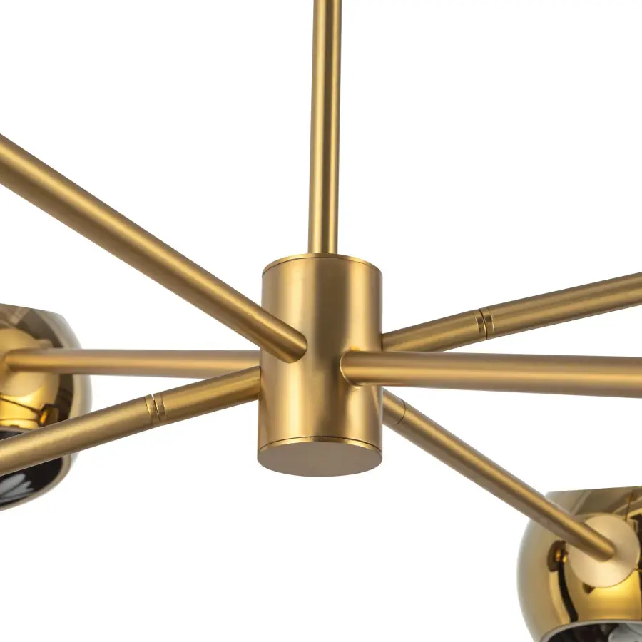 Willow 37-Inch Chandelier in Brushed Gold with Copper Glass - Image 14