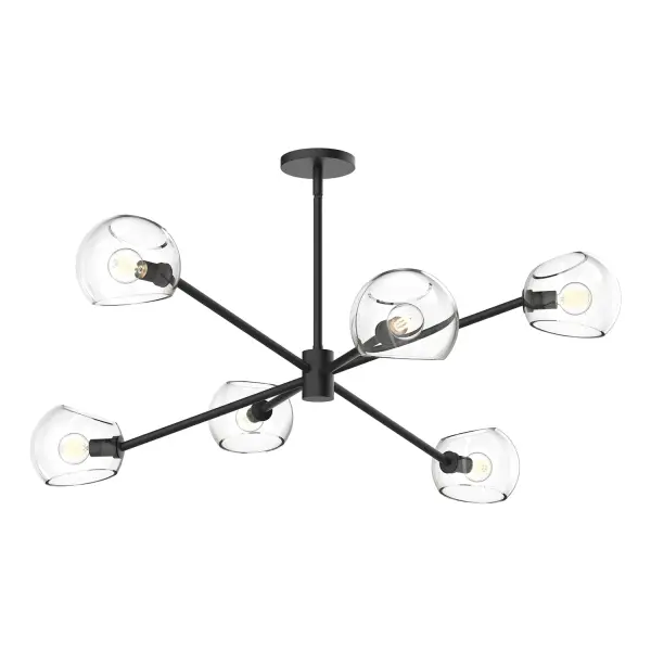 Willow 37-Inch Chandelier in Brushed Gold with Copper Glass - Image 16
