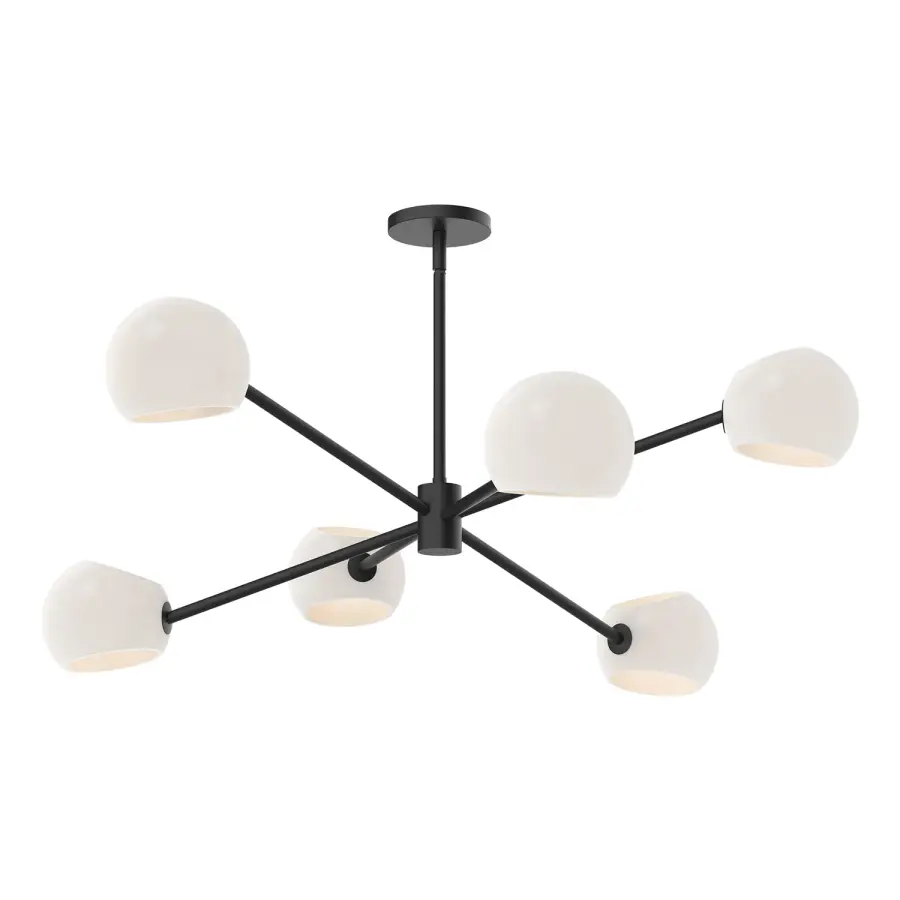Willow 37-Inch Chandelier in Brushed Gold with Copper Glass - Image 18