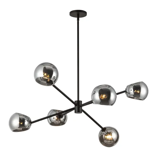 Willow 37-Inch Chandelier in Brushed Gold with Copper Glass - Image 19