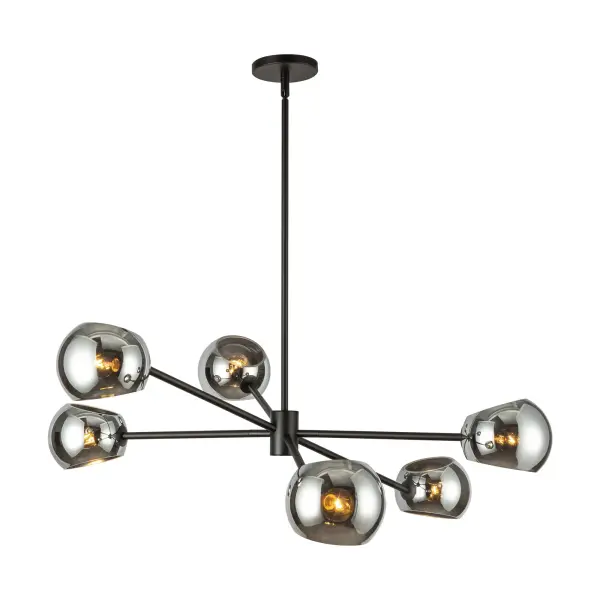 Willow 37-Inch Chandelier in Brushed Gold with Copper Glass - Image 20
