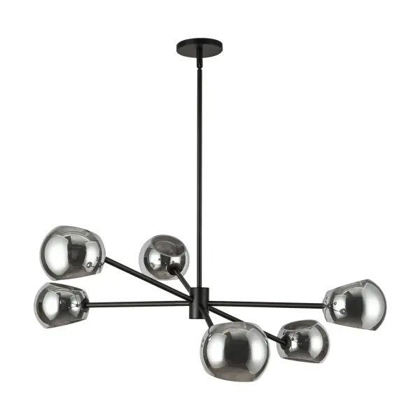 Willow 37-Inch Chandelier in Brushed Gold with Copper Glass - Image 21