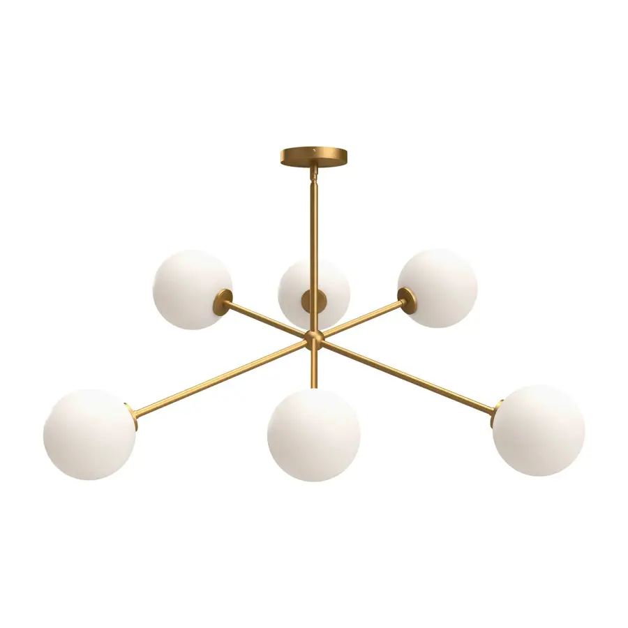 Cassia 40-Inch Chandelier in Matte Black with Clear Glass - Image 1