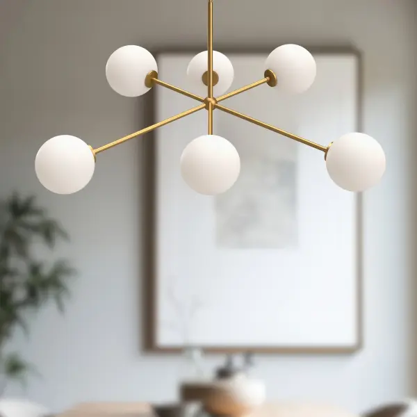 Cassia 40-Inch Chandelier in Matte Black with Clear Glass - Image 5