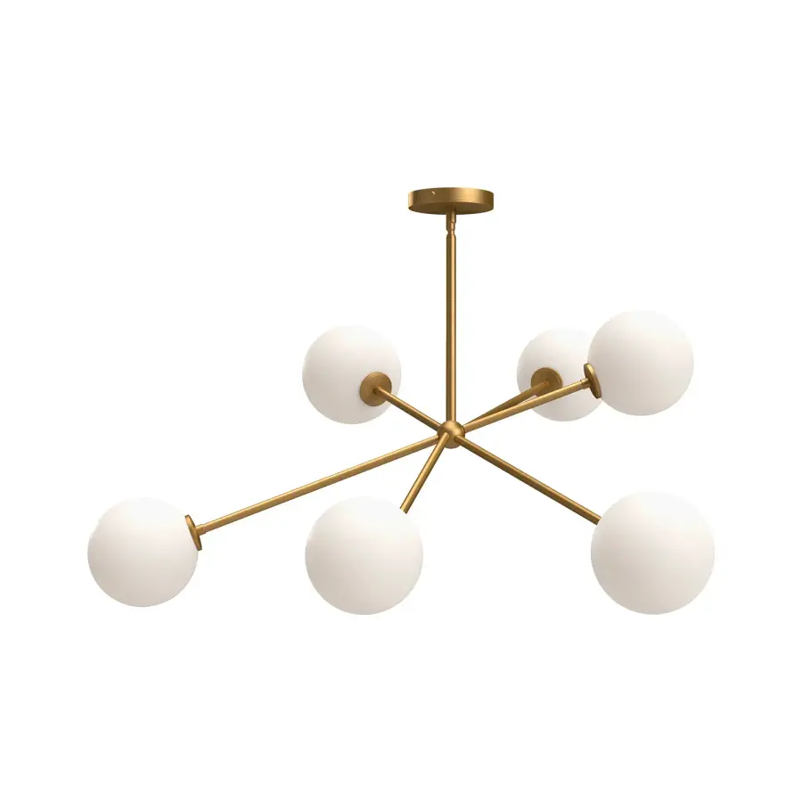 Cassia 40-Inch Chandelier in Matte Black with Clear Glass - Image 8