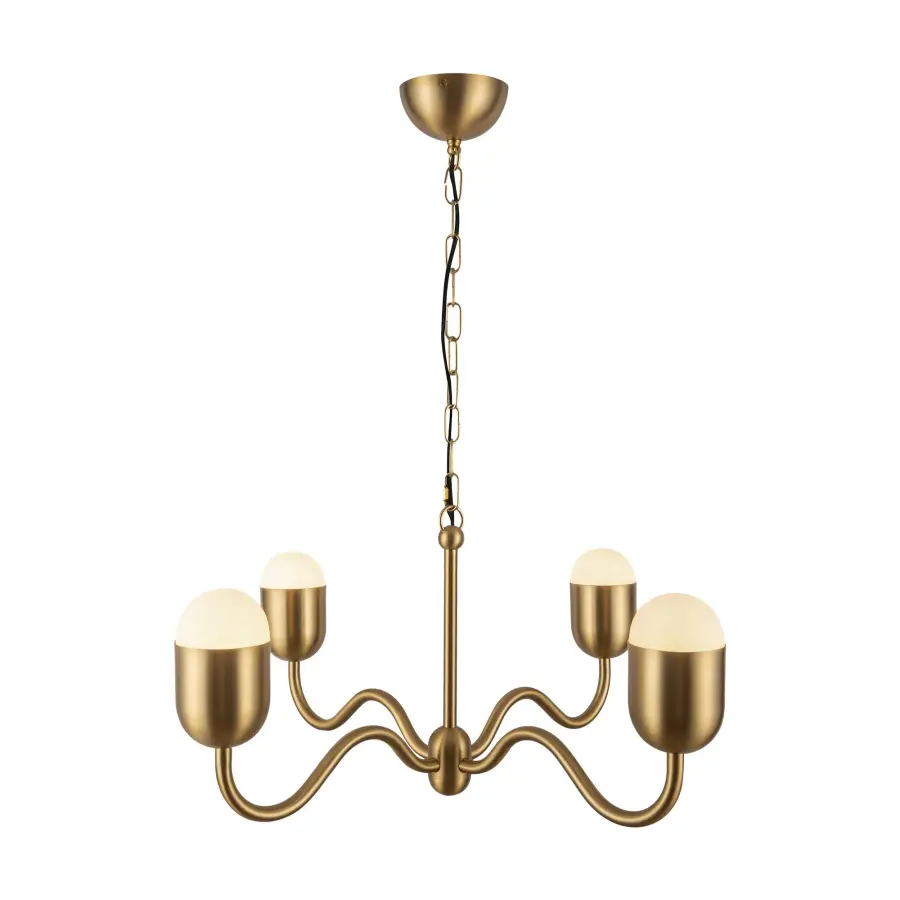 Effie 27-Inch Chandelier in Brushed Gold - Image 11