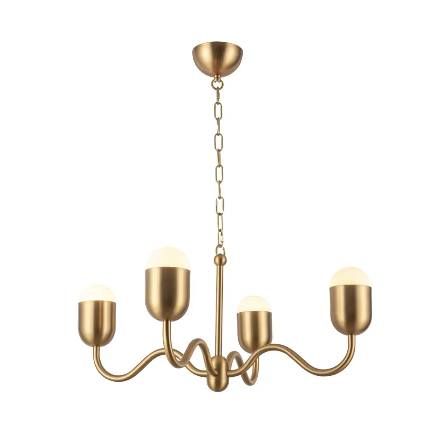 Effie 27-Inch Chandelier in Brushed Gold - Image 12
