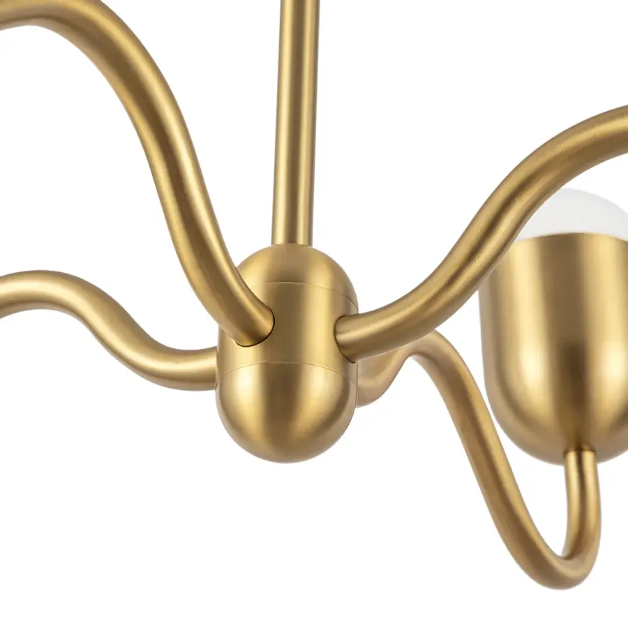 Effie 27-Inch Chandelier in Brushed Gold - Image 14