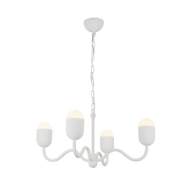 Effie 27-Inch Chandelier in Antique White with Opal Glass - Image 7