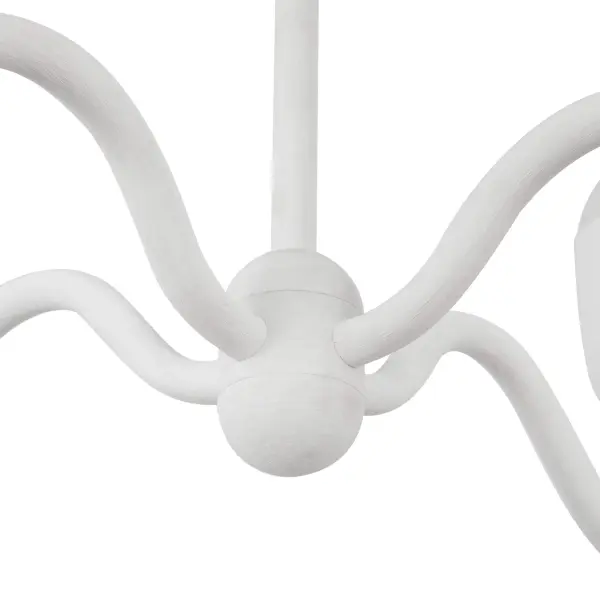 Effie 27-Inch Chandelier in Antique White with Opal Glass - Image 9