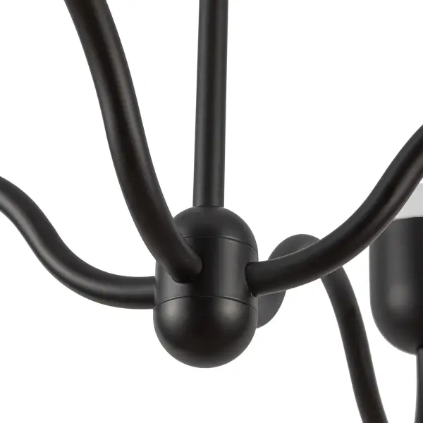 Effie 39-Inch Chandelier in Matte Black with Opal Glass - Image 15
