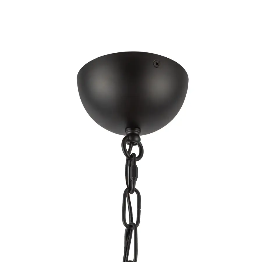 Effie 39-Inch Chandelier in Matte Black with Opal Glass - Image 16