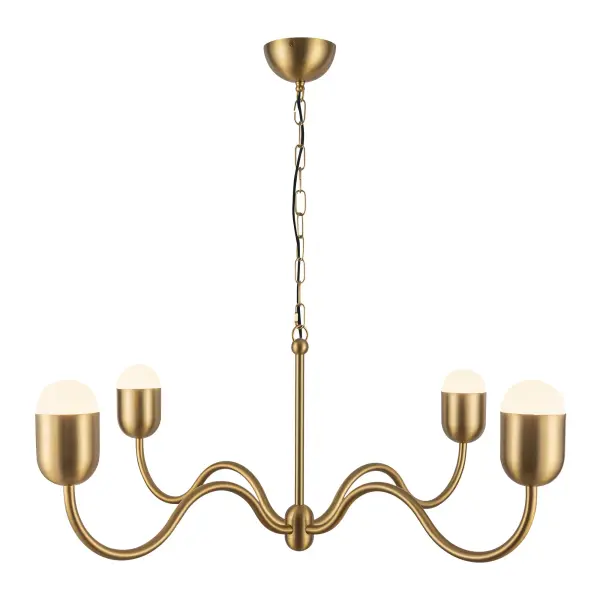 Effie 39-Inch Chandelier in Matte Black with Opal Glass - Image 7