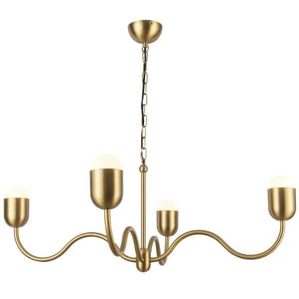 Effie 39-Inch Chandelier in Matte Black with Opal Glass - Image 8