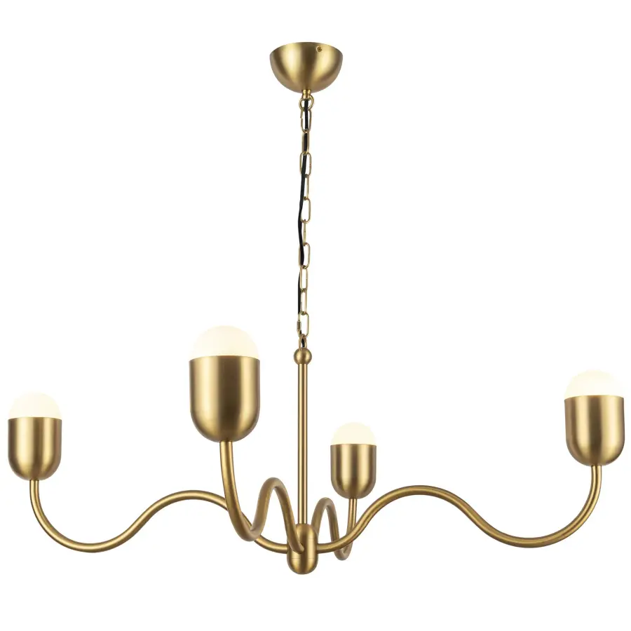 Effie 39-Inch Chandelier in Matte Black with Opal Glass - Image 8
