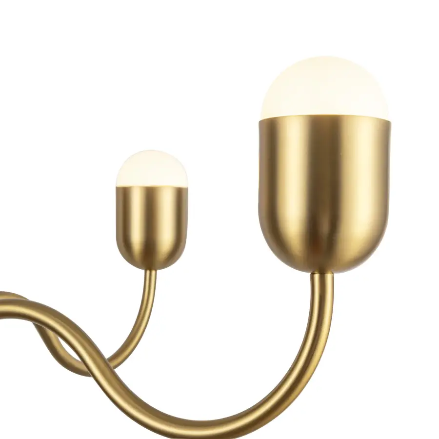 Effie 39-Inch Chandelier in Matte Black with Opal Glass - Image 9