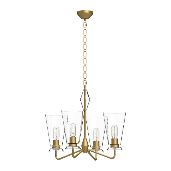 Salem 23-Inch Crystal Chandelier in Matte Black - Image 1