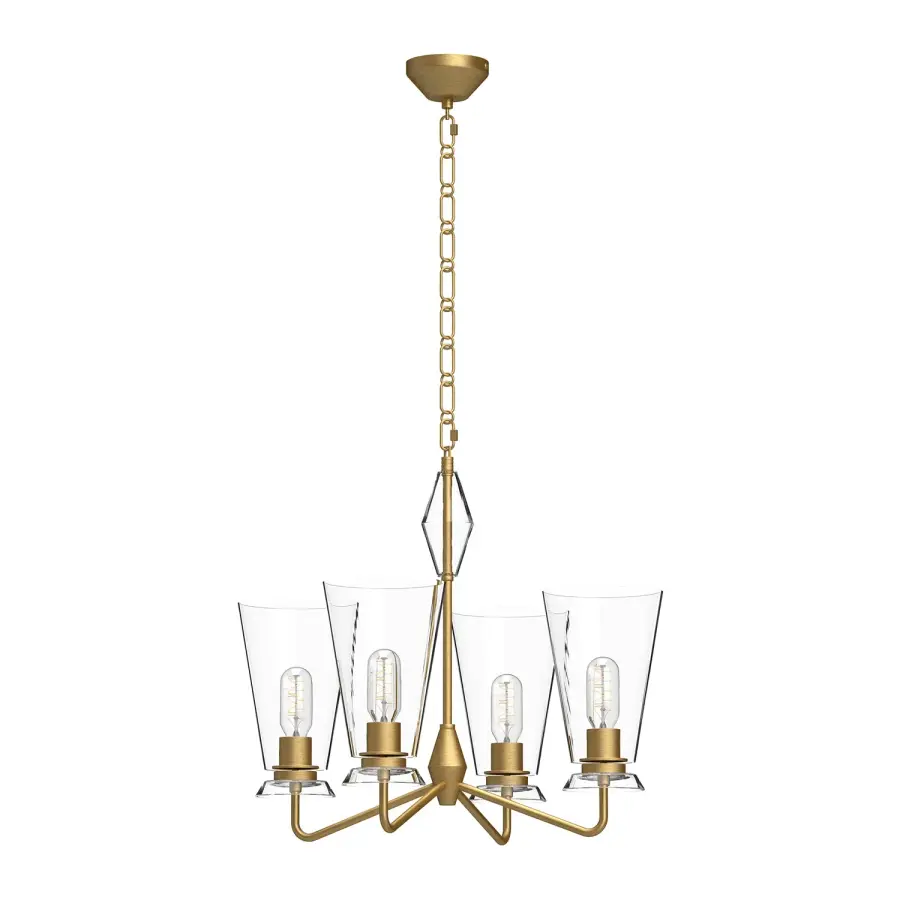 Salem 23-Inch Crystal Chandelier in Matte Black - Image 1