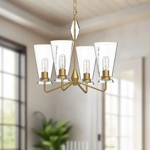 Salem 23-Inch Crystal Chandelier in Matte Black - Image 3