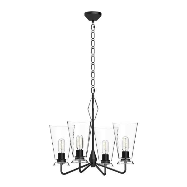 Salem 23-Inch Crystal Chandelier in Matte Black - Image 5