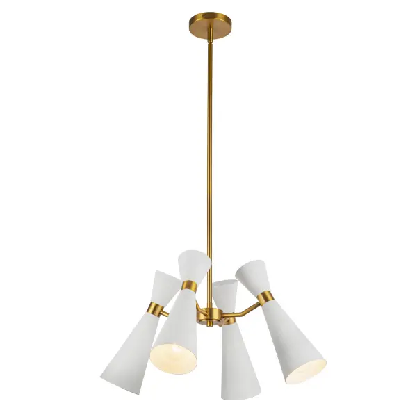 Elegant Mid-Century Chandelier with Distinctive Bowtie Accent - Image 2
