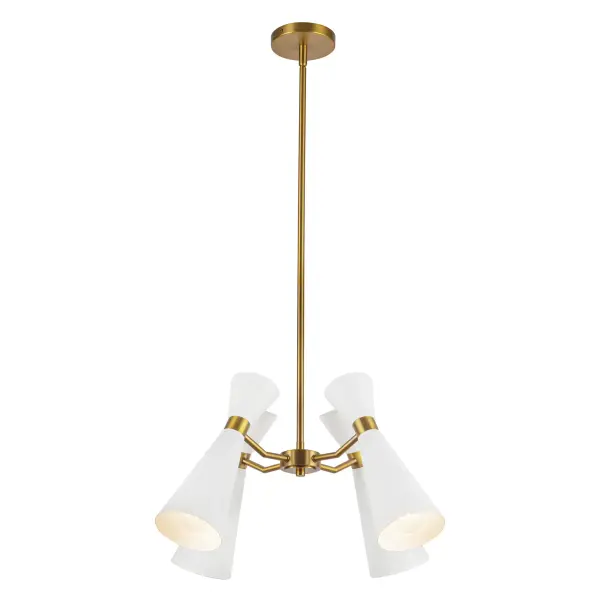Elegant Mid-Century Chandelier with Distinctive Bowtie Accent - Image 3